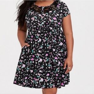 🎊Disney The Little Mermaid Ariel Floral Skater Dress